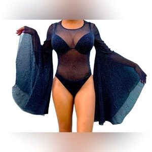 Beautiful Mesh (see through) Back bodysuit